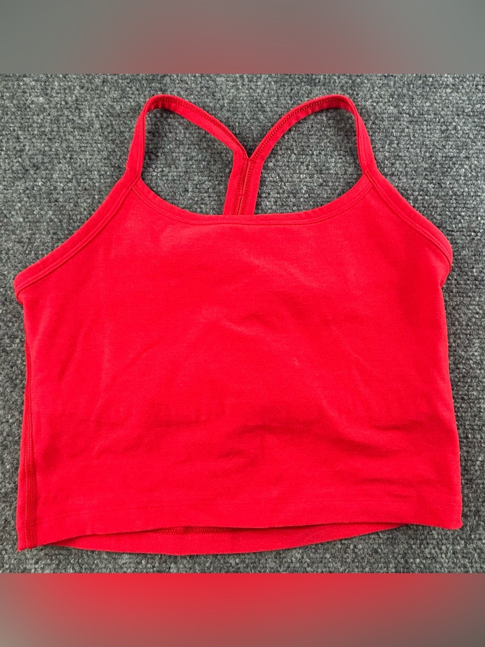 Beyond Yoga Spacedye Slim Racerback Crop Tank Small Red Build In Bra